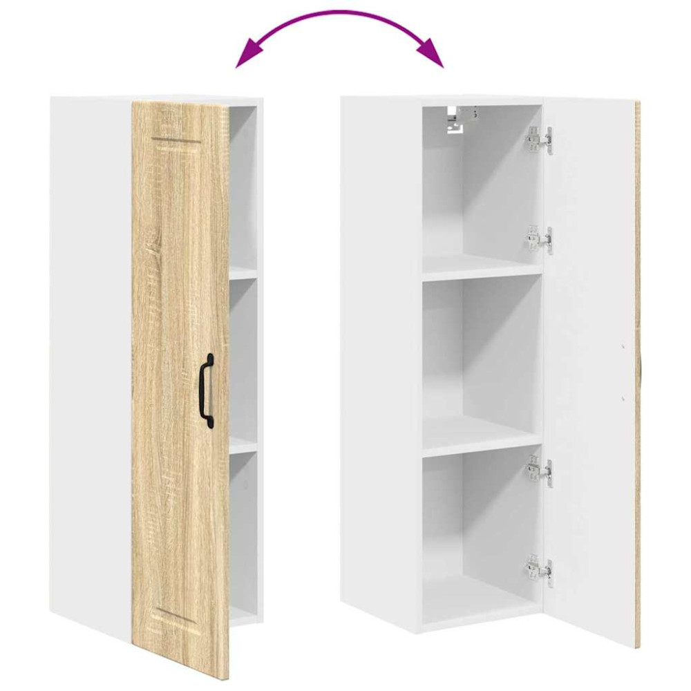 Produktbild för Väggskåp PORTO Sonoma-ek 30 x 31 x 100 cm Konstruerat trä