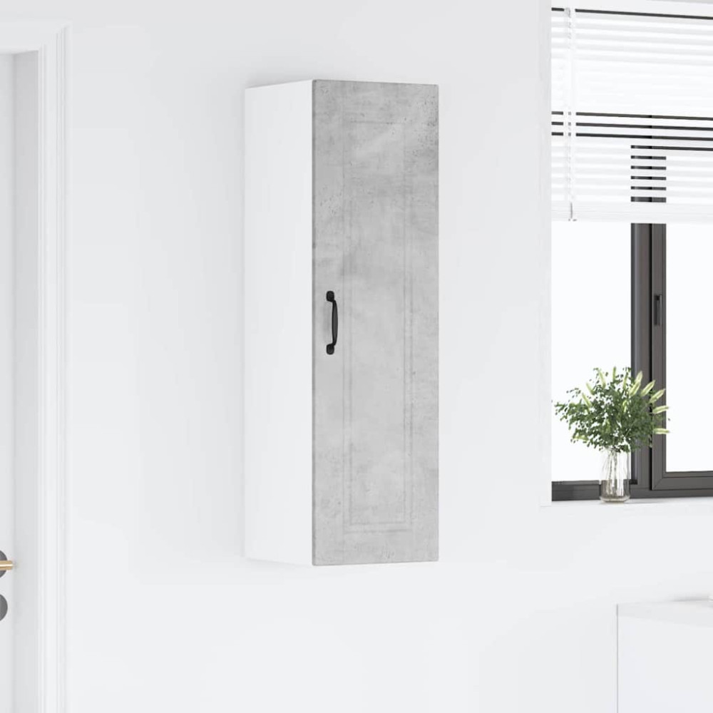 Produktbild för Väggskåp PORTO Betonggrå 30 x 31 x 100 cm Konstruerat trä