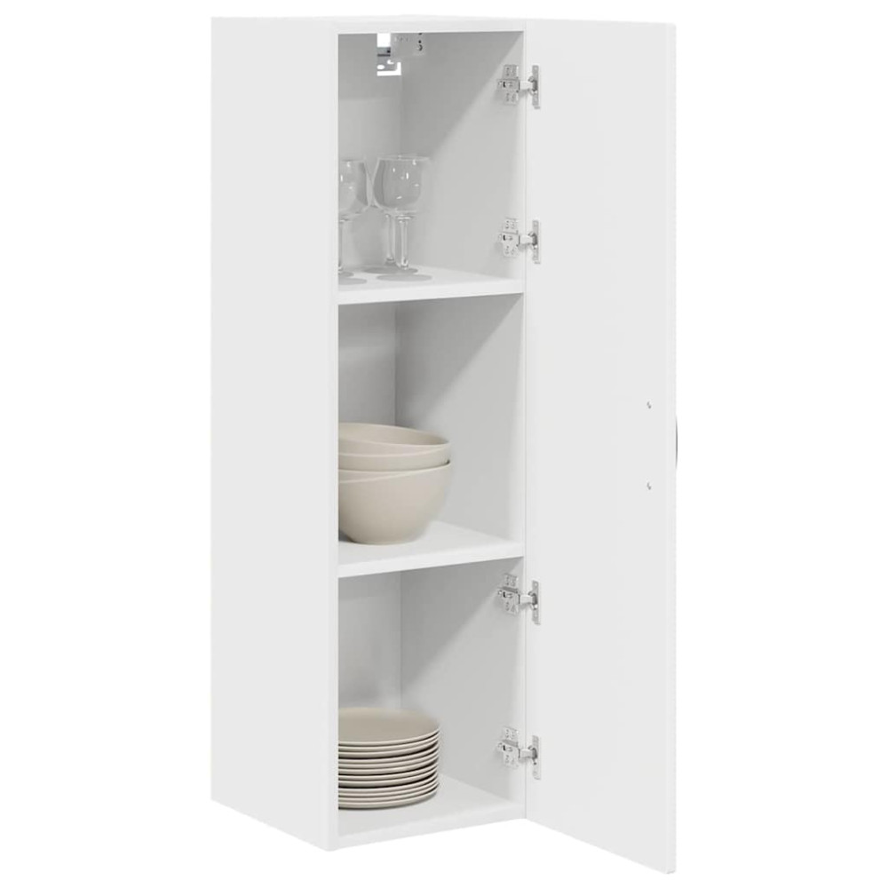 Produktbild för Väggskåp PORTO Högblanka vita 30 x 31 x 100 cm Konstruerat trä