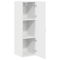 Produktbild för Väggskåp PORTO Högblanka vita 30 x 31 x 100 cm Konstruerat trä