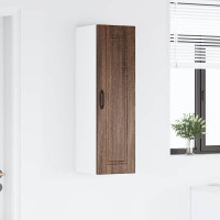 Produktbild för Väggskåp PORTO Brun Ek 30 x 31 x 100 cm Konstruerat trä