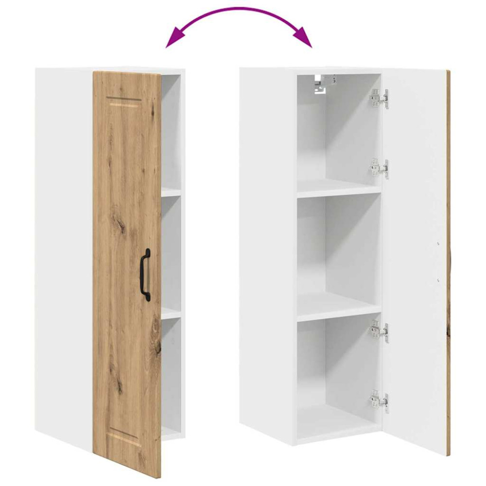 Produktbild för Väggskåp PORTO Artisan Ek 30 x 31 x 100 cm Konstruerat trä