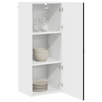 Produktbild för Väggskåp PORTO Svart 40 x 31 x 100 cm Konstruerat trä