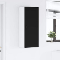 Produktbild för Väggskåp PORTO Svart 40 x 31 x 100 cm Konstruerat trä