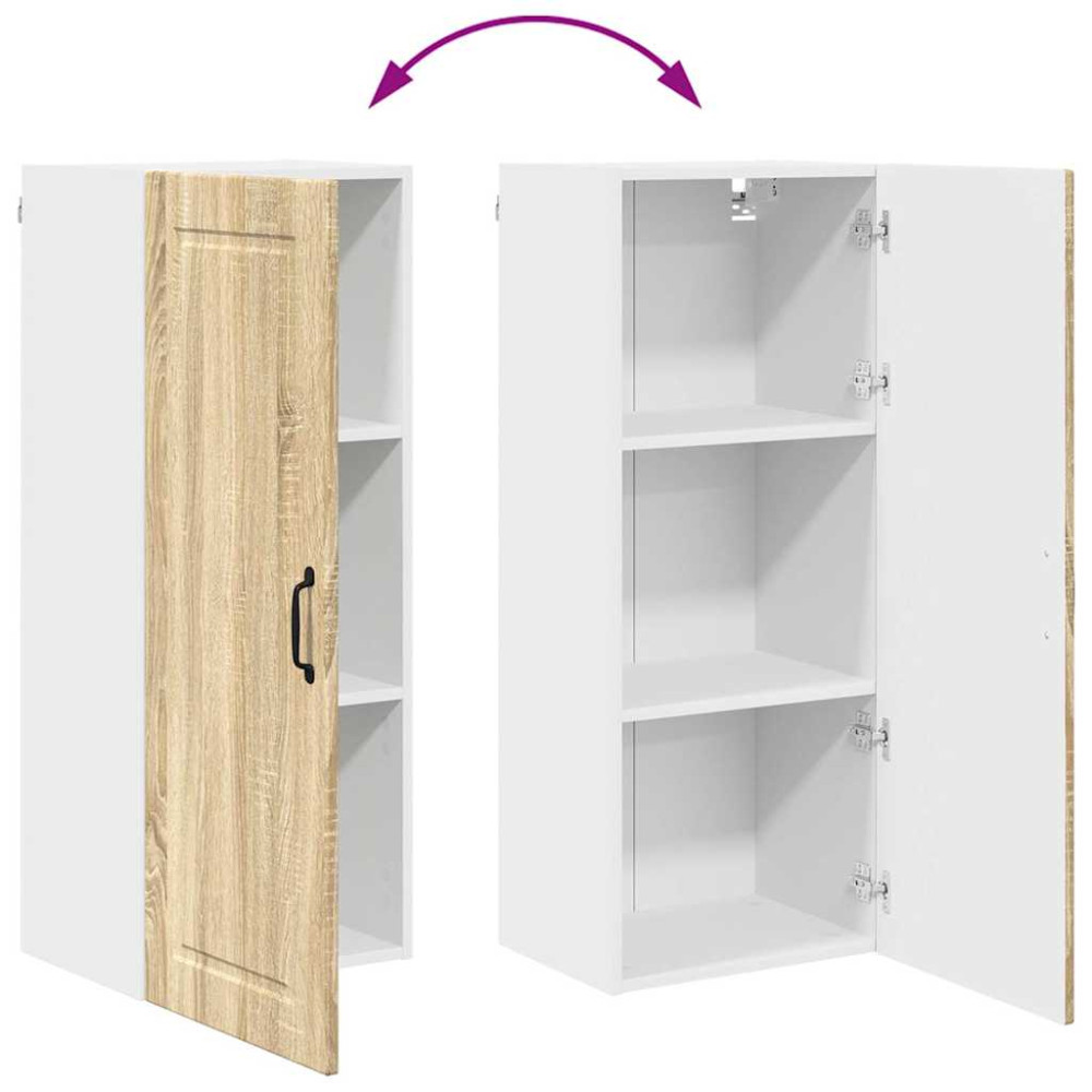 Produktbild för Väggskåp PORTO Sonoma-ek 40 x 31 x 100 cm Konstruerat trä