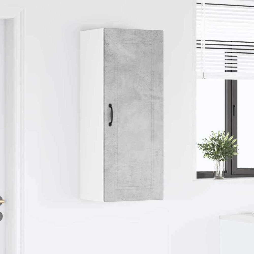 Produktbild för Väggskåp PORTO Betonggrå 40 x 31 x 100 cm Konstruerat trä