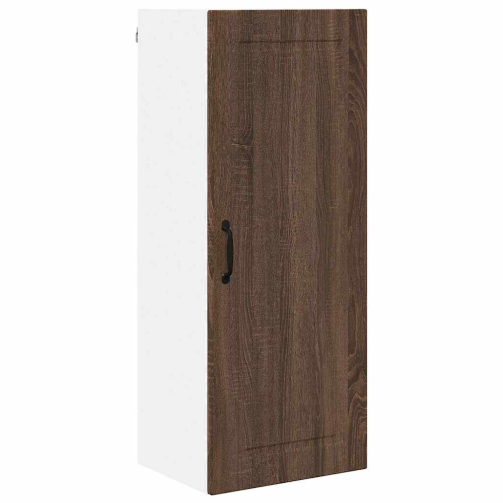 Produktbild för Väggskåp PORTO Brun Ek 40 x 31 x 100 cm Konstruerat trä