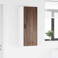 Produktbild för Väggskåp PORTO Brun Ek 40 x 31 x 100 cm Konstruerat trä
