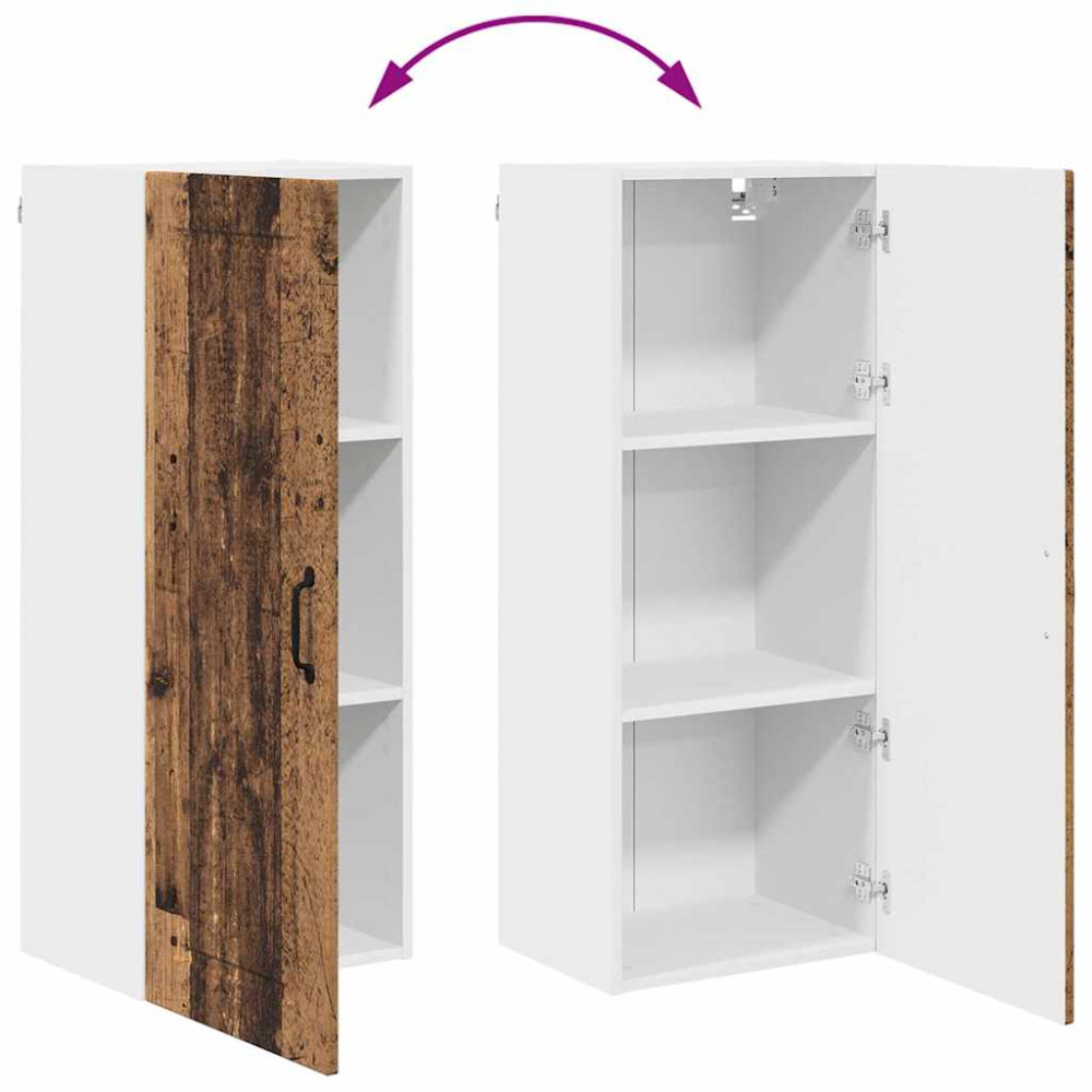 Produktbild för Väggskåp PORTO Gammalt trä 40 x 31 x 100 cm Konstruerat trä