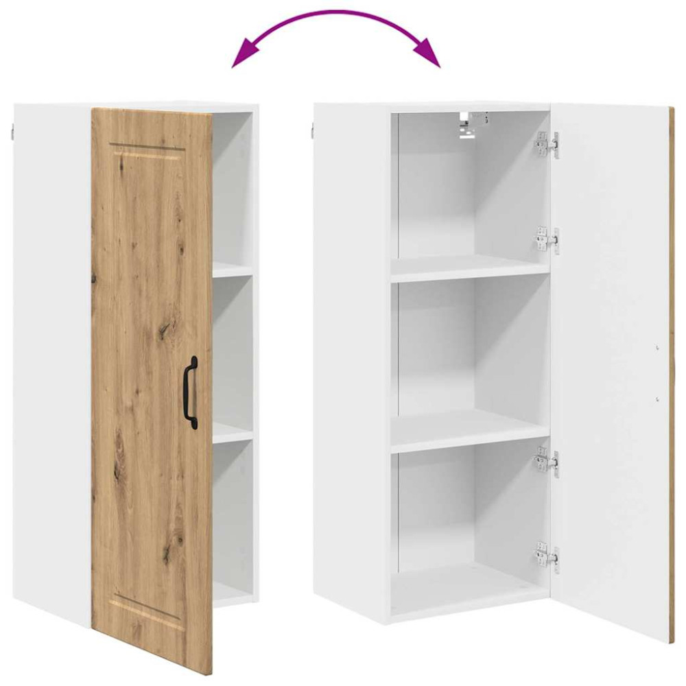 Produktbild för Väggskåp PORTO Artisan Ek 40 x 31 x 100 cm Konstruerat trä