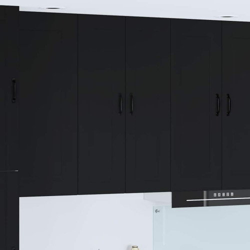 vidaXL Väggskåp PORTO Svart 60 x 31 x 100 cm Konstruerat trä