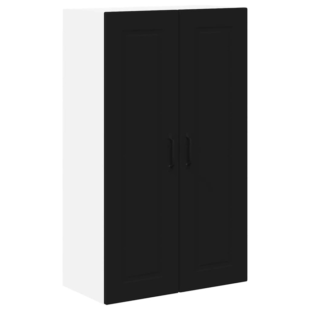 Produktbild för Väggskåp PORTO Svart 60 x 31 x 100 cm Konstruerat trä