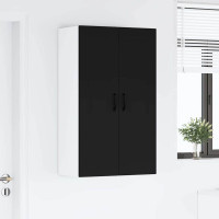 Produktbild för Väggskåp PORTO Svart 60 x 31 x 100 cm Konstruerat trä