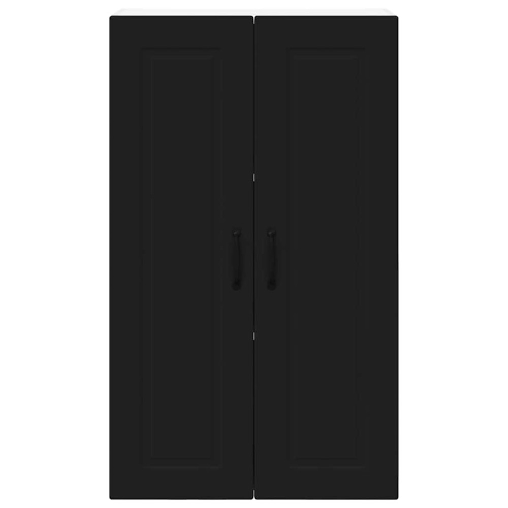 Produktbild för Väggskåp PORTO Svart 60 x 31 x 100 cm Konstruerat trä