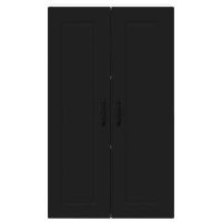 Produktbild för Väggskåp PORTO Svart 60 x 31 x 100 cm Konstruerat trä