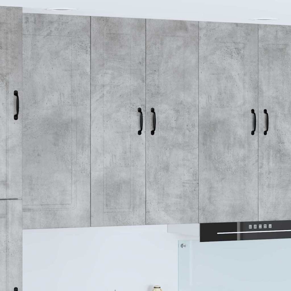 Produktbild för Väggskåp PORTO Betonggrå 60 x 31 x 100 cm Konstruerat trä