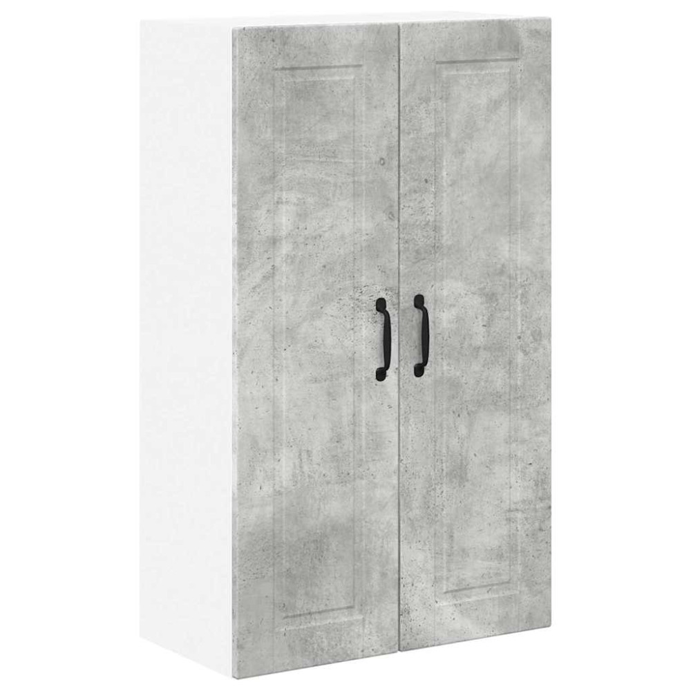 Produktbild för Väggskåp PORTO Betonggrå 60 x 31 x 100 cm Konstruerat trä