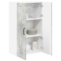Produktbild för Väggskåp PORTO Betonggrå 60 x 31 x 100 cm Konstruerat trä