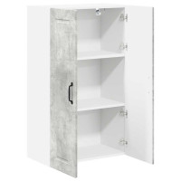 Produktbild för Väggskåp PORTO Betonggrå 60 x 31 x 100 cm Konstruerat trä