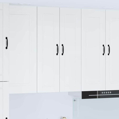 vidaXL Väggskåp PORTO Högblanka vita 60 x 31 x 100 cm Konstruerat trä