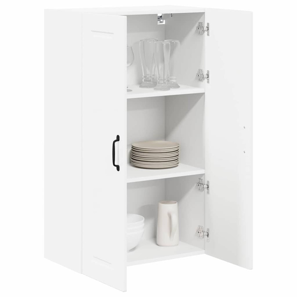 Produktbild för Väggskåp PORTO Högblanka vita 60 x 31 x 100 cm Konstruerat trä