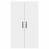 Produktbild för Väggskåp PORTO Högblanka vita 60 x 31 x 100 cm Konstruerat trä