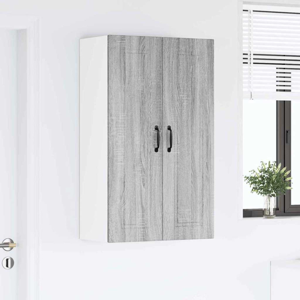 Produktbild för Väggskåp PORTO Grå Sonoma 60 x 31 x 100 cm Konstruerat trä