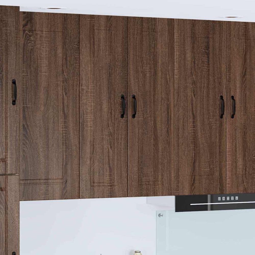 Produktbild för Väggskåp PORTO Brun Ek 60 x 31 x 100 cm Konstruerat trä