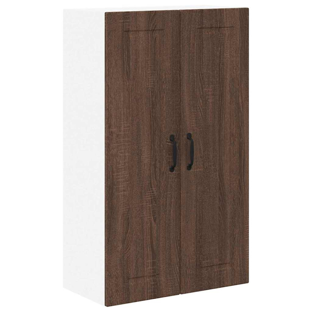 Produktbild för Väggskåp PORTO Brun Ek 60 x 31 x 100 cm Konstruerat trä