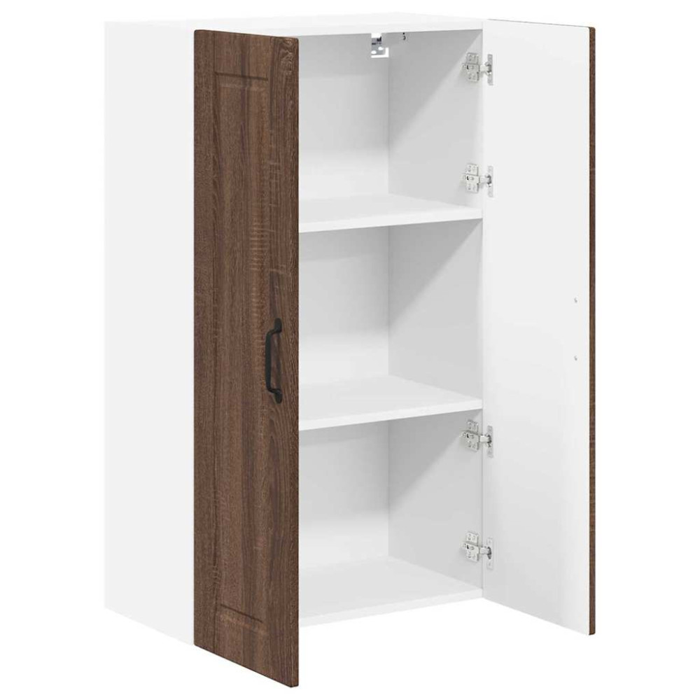 Produktbild för Väggskåp PORTO Brun Ek 60 x 31 x 100 cm Konstruerat trä
