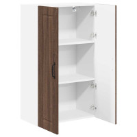 Produktbild för Väggskåp PORTO Brun Ek 60 x 31 x 100 cm Konstruerat trä