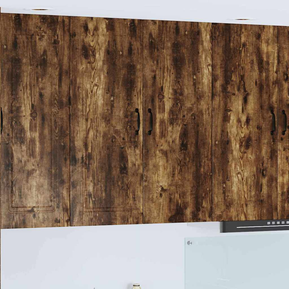 Produktbild för Väggskåp PORTO Rökt ek 80 x 31 x 100 cm Konstruerat trä