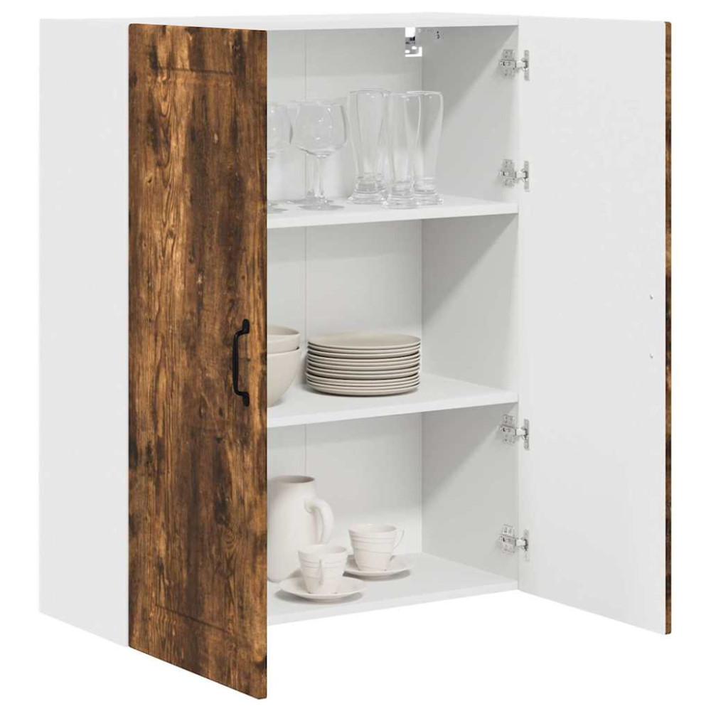 Produktbild för Väggskåp PORTO Rökt ek 80 x 31 x 100 cm Konstruerat trä