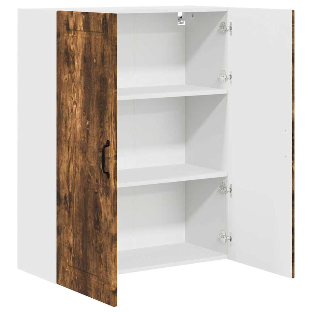 Produktbild för Väggskåp PORTO Rökt ek 80 x 31 x 100 cm Konstruerat trä