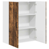 Produktbild för Väggskåp PORTO Rökt ek 80 x 31 x 100 cm Konstruerat trä