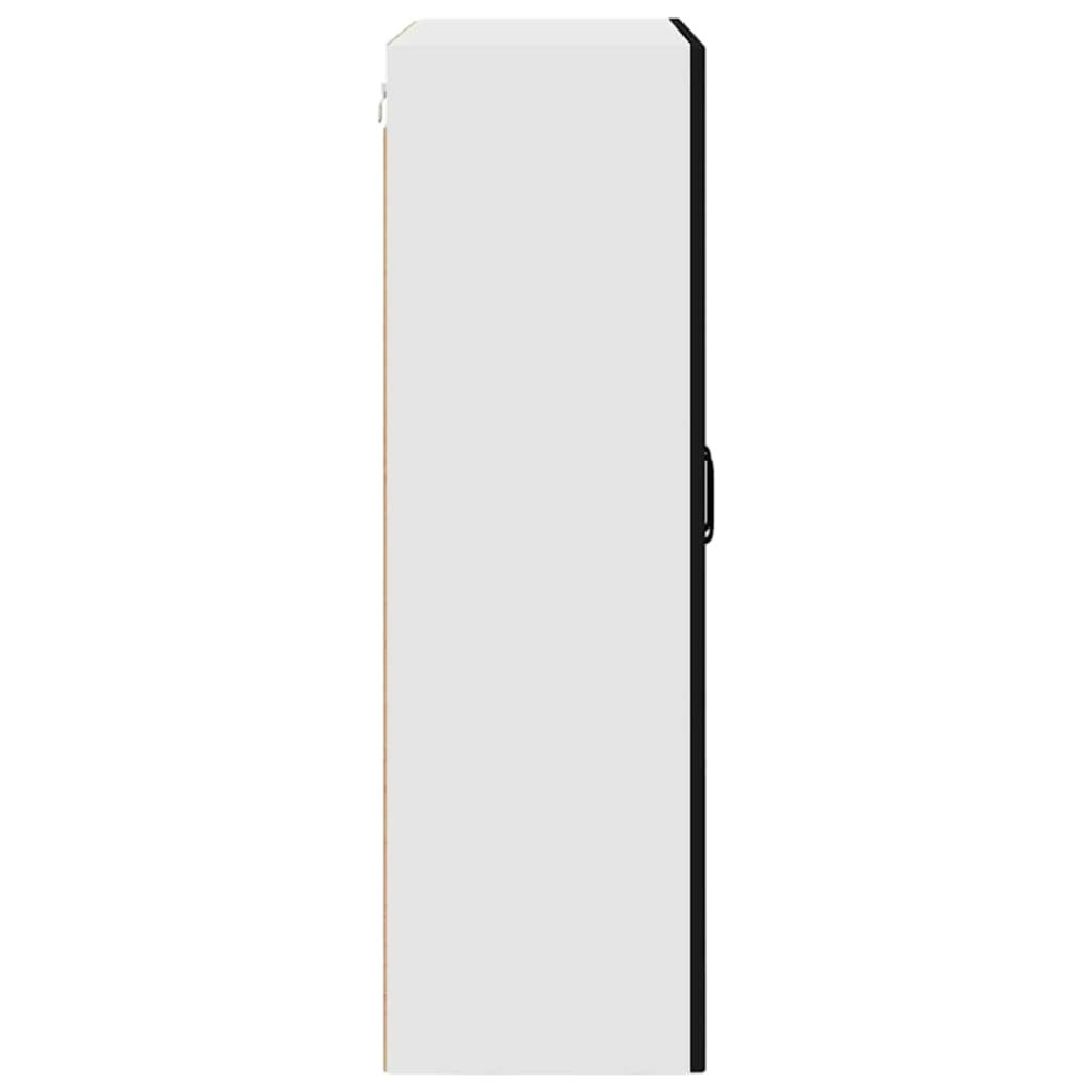 Produktbild för Väggglasförråd PORTO Svart 80 x 31 x 100 cm Konstruerat trä