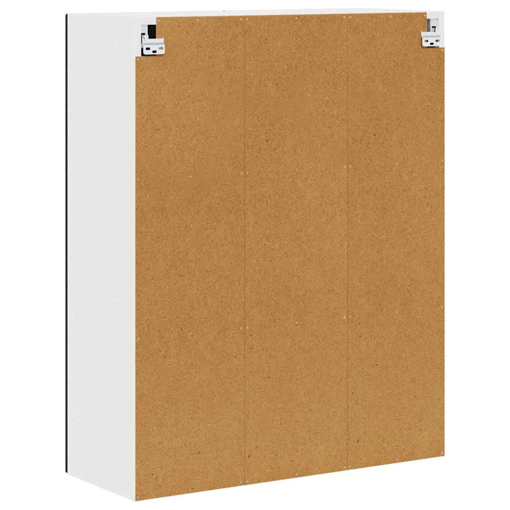 Produktbild för Väggglasförråd PORTO Svart 80 x 31 x 100 cm Konstruerat trä