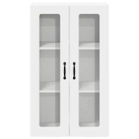 Produktbild för Väggglasförråd PORTO Vit 60 x 31 x 100 cm Konstruerat trä