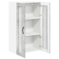Produktbild för Väggglasförråd PORTO Betonggrå 60 x 31 x 100 cm Konstruerat trä