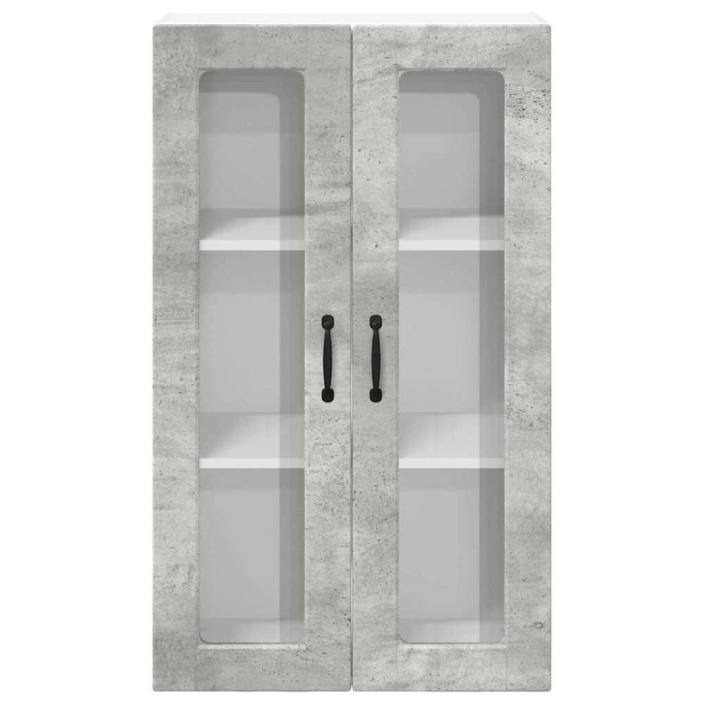 Produktbild för Väggglasförråd PORTO Betonggrå 60 x 31 x 100 cm Konstruerat trä