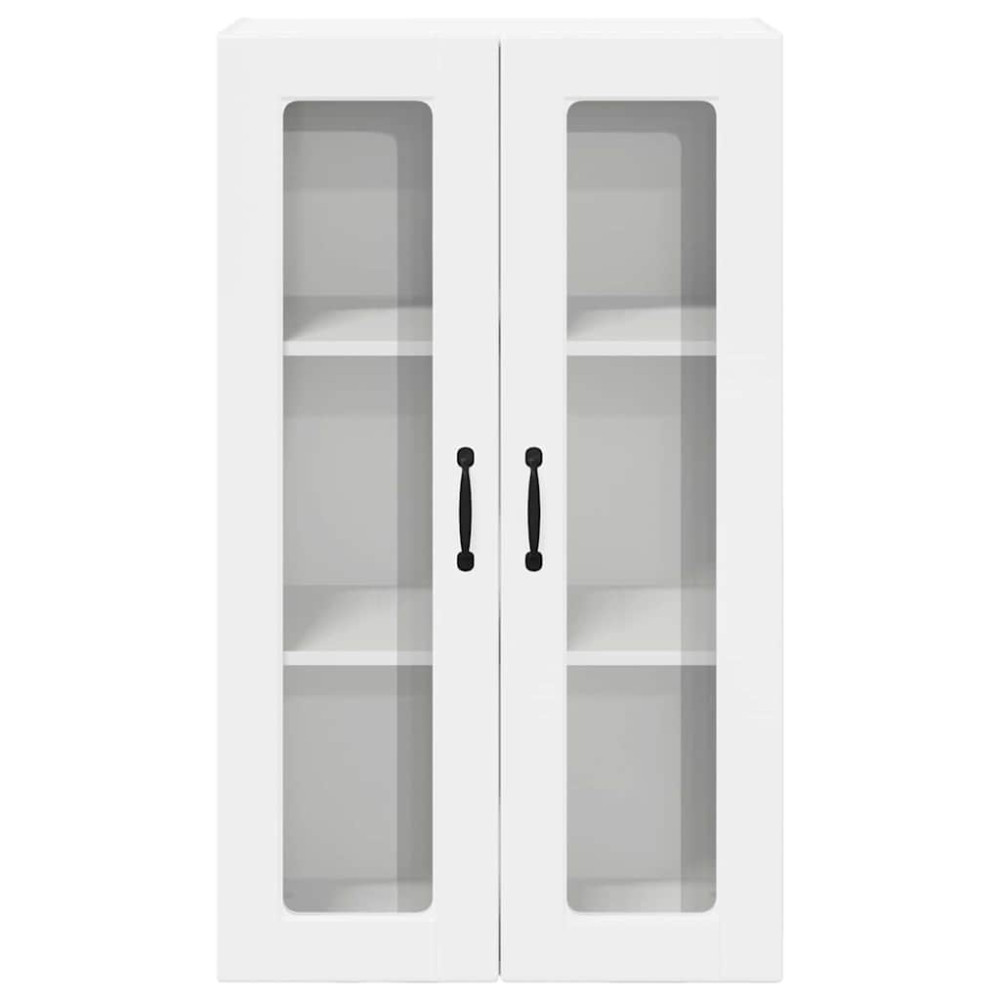Produktbild för Väggglasförråd PORTO Högblanka vita 60 x 31 x 100 cm