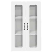Produktbild för Väggglasförråd PORTO Högblanka vita 60 x 31 x 100 cm