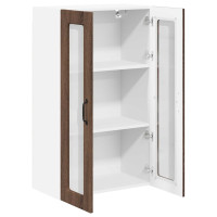 Produktbild för Väggglasförråd PORTO Brun Ek 60 x 31 x 100 cm Konstruerat trä