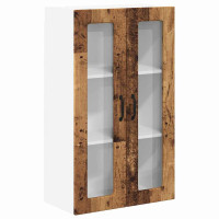 Produktbild för Väggglasförråd PORTO Gammalt trä 60 x 31 x 100 cm
