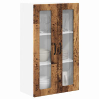 Produktbild för Väggglasförråd PORTO Gammalt trä 60 x 31 x 100 cm