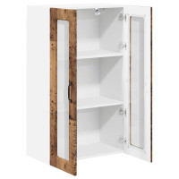Produktbild för Väggglasförråd PORTO Gammalt trä 60 x 31 x 100 cm