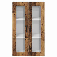 Produktbild för Väggglasförråd PORTO Gammalt trä 60 x 31 x 100 cm