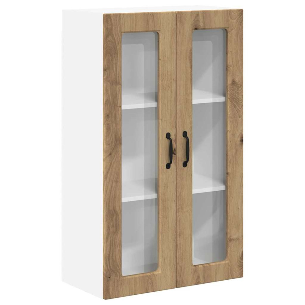 Produktbild för Väggglasförråd PORTO Artisan Ek 60 x 31 x 100 cm