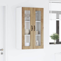 Produktbild för Väggglasförråd PORTO Artisan Ek 60 x 31 x 100 cm