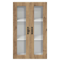 Produktbild för Väggglasförråd PORTO Artisan Ek 60 x 31 x 100 cm